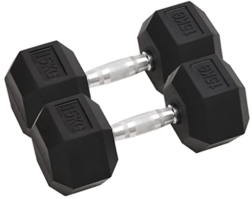 vidaXL 2x Kurzhantel Kurzhanteln Hantel Hanteln Hantelset Set Minihantel Hexagon Hantelscheiben Gewichte Fitness Krafttraining 30kg Gusseisen