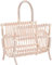 Krines Home Rattan Zeitungsständer Magazinsammler (Typ2 Vintage Weiss)