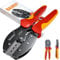BAURIX® Pinza per crimpare MC4 [2,5-6mm²] I Pinza solare per cavo FV MC4, spina solare Connettore MC4, cavo solare, spina solare FV, spina Y I Utensile MC4, pinza per crimpare, pinza MC4