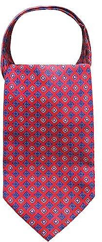 WANYING Homme Cravat Ties Ascot Cravate - Écharpe Cravat Foulard Cravat Classique Rétro Chic pour Travail Fête Cérémonie Mariage - B01 Motif à Carreaux Rouge