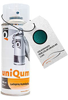 uniQum Autolack Spraydose fürs Auto für VOLKSWAGEN PERLCOLOR GRUEN 89 LC6V Autolack Reparatur 400 ml