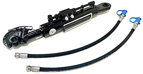 Hydraulischer Oberlenker Kat. 2-2 mit Fanghaken inkl. Sperrblock min. 500→ max. 676 mit 2 x Schläuchen, Hub. 176