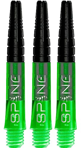 Bull's Spine Shafts - Grün - Kurz - Premium Dart Schäfte für verbessertes Spiel
