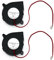 JZK 2PCS Kleines Gebläse 12V 5015 lüfter, Geschwindigkeit: 6500 U/min/min, 50x50x15mm, 3D-Druckergebläse Lüfter 12V 5cm, Bürstenloser DC Lüfter 50mm