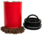 Airscape Edelstahl-Kaffeedose, Lebensmittelaufbewahrungsbehälter, patentierter luftdichter Deckel, zum Herausdrücken von überschüssiger Luft, bewahrt die Frische von Lebensmitteln (Mattes Red)