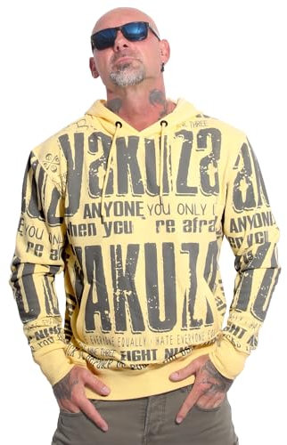 Yakuza Herren Anyone Allover Kapuzenpullover, Pale Banana, M