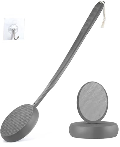 48 cm lotionapplikator för rygg långt handtag tillbaka lotion applikator självbrun baksida applikator solskyddsmedel applikator för barn kvinnor män krämborste för äldre – mörkgrå