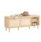 SoBuy FSR163-N Banco Zapatero Banco de Almacenamiento con 2 Puertas y 2 estantes 121 x 35 x 49 cm Natural ES