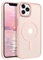 GaoBao Cover per iPhone 11 Pro Max 6.5 Compatibile con MagSafe, Custodia magnetica ibrida Custodia Traslucida Opaca Posteriore Protezione Fotocamera Cover Sottile Antiurto Retro Anti Graffi Rosa