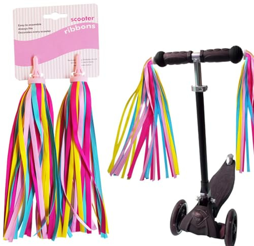 1 Pair Kinder Fahrrad Luftschlangen, Lenker Quasten,Kinder Roller Lenker Streamer Fahrrad Griffe Ribbon,Fahrrad Streamer Ribbon für Dekoration