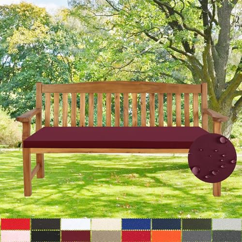 PHUSTJKL Bankkissen Bankauflage Outdoor Wasserdicht Stuhlkissen, 8CM Dicke rutschfeste Waschbar Abnehmbarem Gartenbankauflage, Sitzkissen für Gartenmöbel Schaukel Terrasse Drinnen, 65X30X8CM