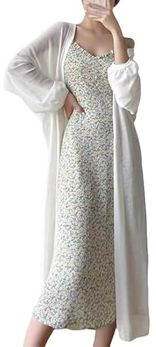 CuLtP Bolero Jacke Lange Bolerojacke Für Damen Im Sommer Leichte Eisseide Transparente Shrug Staubjacke Vorne Offen Lässige Robe Bluse Abendkleider Cape Überzüge
