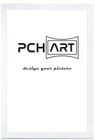 PCH[art] Bilderrahmen New Alaya | Farbe: Weiß Glanz | Größe: 84x119 DIN A0 cm | zeitloser und schlichter Rahmen für Poster, Fotos und Portraits