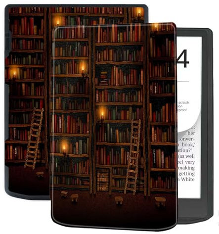 Étui PocketBook InkPad 4 / Color 3 / Color 2 / Vivlio InkPad 4 7,8 - Cuir TPU Smart Slim Folio Cover avec Mise en Veille/Réveil Automatique (TSG)