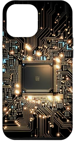 Carcasa para iPhone 13 Pro Max Placa base Microchip Circuito IT Ordenador Fondo