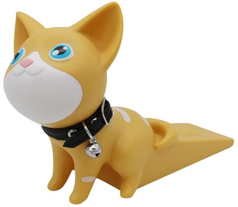 Lurrose Cat Door Stop Door Stops for Bottom of Door Large Door Stopper Decorative Door Stop Door Wedge Protector Door Holder Floor Door Stop Dog Door Stopper Rubber Door Stop PVC Khaki