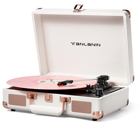 Tourne-disque vinyle or rose