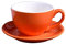 YNZUNMY Kaffeetassen Set,Kaffee Tassen Sets 220ML Moderne Keramik Kaffeetasse Set Einfache Cappuccino Cups for Latte Mokka-Kaffeetasse mit Untertasse(Orange)