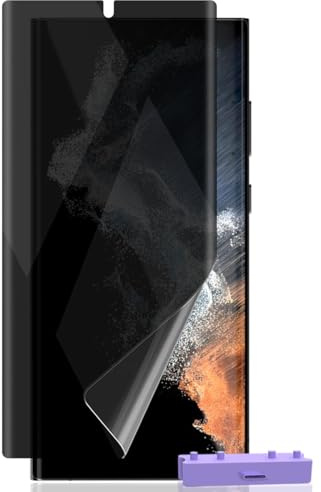 Zerrshoo Protector Pantalla para Samsung Galaxy S22 Ultra Película de flexible Antiespia 1 Piezas, Protector Samsung Galaxy S22 Ultra [No es de Cristal], Anti-Arañazos Privacidad Protector