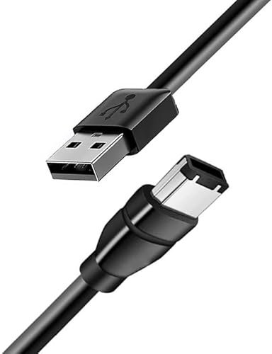 Hanprmeee Firewire 1394 6 Pin to USB Adapter Cable, Firewire IEEE 1394 6 Pin Male to USB 2.0 Type A Male Data Transfer Converter Cable for Printer, Digital Camera,Hard Disk 1M (1M)