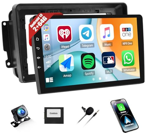 SIXWIN 2+64G Android 13 Autoradio für Mercedes Benz Vaneo Vito Class C W203 Class E W210 Class A W168 1995-2005 mit Carplay&Android Auto, 9'' Kapazitiver Touchscreen mit WiFi GPS Bluetooth