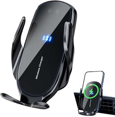 Kfz-Schnelllade-Handyhalterung, Infrarot-Sensor, kabelloses Laden, Handyhalterung, 360 Grad drehbarer Navigations-Handy-Ständer, Roadtrip, Must-Have für Minivan