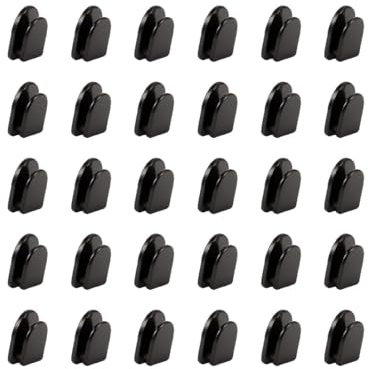 Amcbkyea 30 Pieces Invisible Adhesive Hooks, Self Adhesive Hooks Black, Invisible Hangers for Towels, Keys, Cables,Glasses,Hook Stick On for Wall, Car, Bathroom,Kitchen Use, No Nails