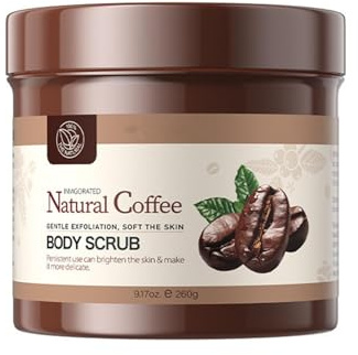 Coffee Body Scrub, Natürliches Körperpeeling mit Kaffeeöl mit Peeling Effekt, Kaffee Körper Peeling, Strahlende Haut, Dusch-Körper Exfolierend für Frauen & Männer (1 pc, 1)