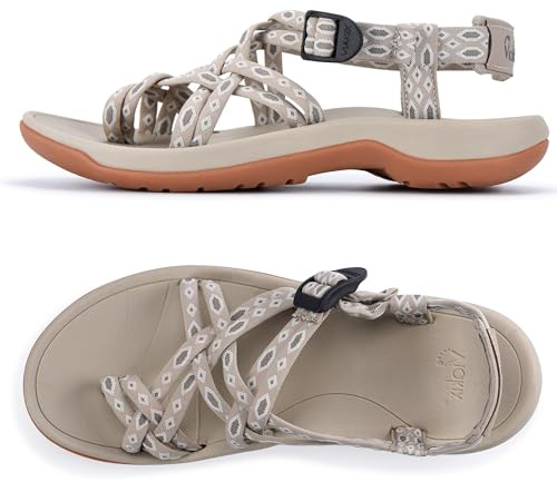 Viakix Womens Walking Sandals, Comfortable Athletic Hiking, Sahara 7