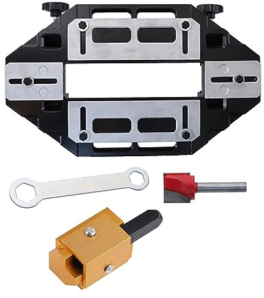 Drilling Slotting Guide Plate Carving Trimming Cutter Wood Carving Corner for Woodworking Positioning Drilling Slotter Guide Plate Woodworking Hinge Hole Opener