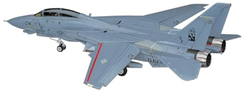 Hasegawa 1/48 F-14D Tomcat CVW-14 Plastic Model Kit, Airplane, Model Kit, Military, Children (8+), Unisex