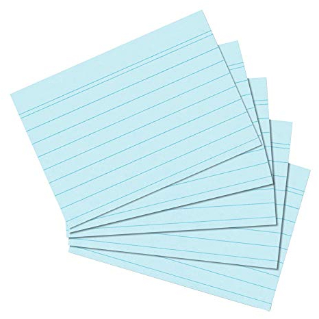 Herlitz 10836203 Karteikarte A6 liniert, blau, 6 x 100 Stück