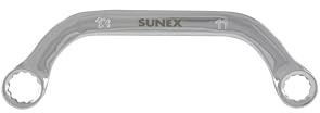Sunex 993502M 11 mm x 13 mm Fully Polished Half Moon Double Box Wrench