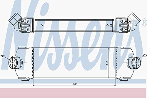 NISSENS Ladeluftkühler 96641 | Kompatibel mit: FORD TRANSIT Bus, TRANSIT Kasten, TRANSIT Pritsche/Fahrgestell, TRANSIT TOURNEO Bus
