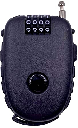 Bosvision BV-8981 Zahlenkabel-Vorhängeschloss, Schwarz, 65(W) x 22(D) x 95.2(H) mm