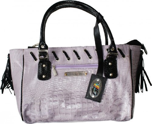 German Wear Damen Lederhandtasche Ledertasche Handtasche Tasche Tragetasche echtleder lila
