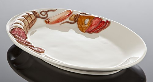 Bassano italienische Keramik ovaler Wurstteller 30x20