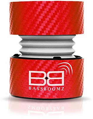BassBoomz - High Performance Portable Bluetooth Speakers (Carbon Red)
