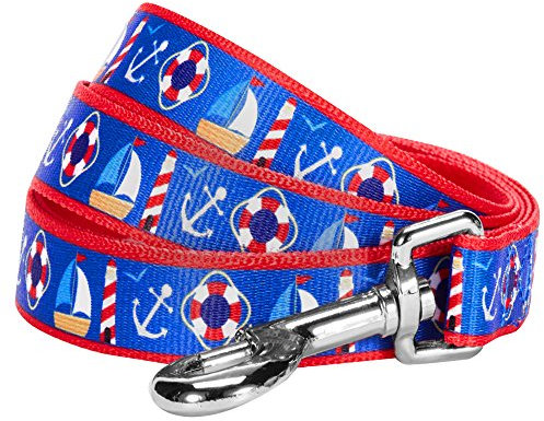 Blueberry Pet 1,5 cm by 150 cm Länge Peace Bon Voyage Maritimer Blauer Traum Designer Hundeleine, Passendes Halsband und Geschirr Separat Erhältlich