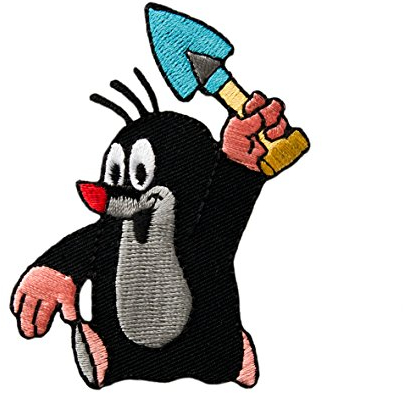 MonoQuick Der kleine Maulwurf Applikation, Flicken, Aufbügeln, Aufnähen, Iron on Patches