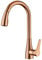 YAWEDA Rose Gold Pvd Clour Pull Out Kitchen Faucet Mixer Tap Single Hole Bar Deck Mounted