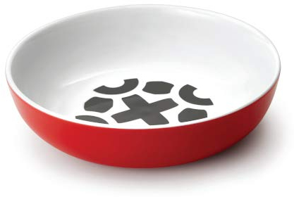 Ensaladera roja New Bone China porcelana china, 26 cm x 8 cm