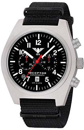 KHS Inceptor Steel Chronograph KHS.INCSC.NB mit Natoband schwarz