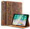Gexmil Custodia per iPad 9.7 Pollici Case,6a/5a Generazione(2018/2017)-iPad Air 2/1 Gen. Custodia in Pelle Vera con Sospensione e Accensione Automatica,Supporto Regolabile,Anti-impronte,Marrone