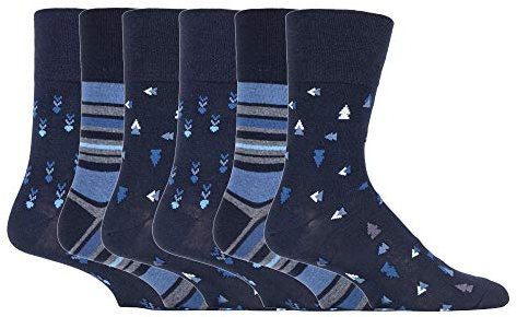 6 pairs Mens SockShop Cotton Gentle Grip 6-11 uk Socks (6 x RJ577)