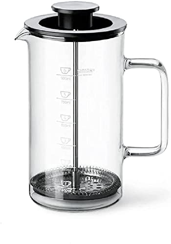 SIMAX Lin-Teebereiter aus Glas, Borosilikat, transparent, graduiert aus 1 l, Kolben aus Metall