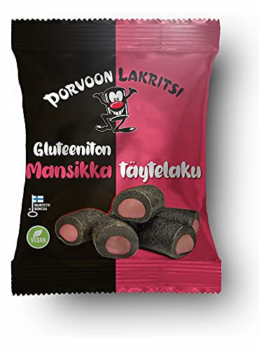 Garniture Porvoon Lakritsi saveur fraise - 2 x 150 g - Réglisse végétalienne sans gluten