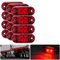 Jutta 4/8/12pc Größe Begrenzungsleuchte, 12/24V IP65 Rot LED Seitenmarkierungsblinker Lampe Universal für LKW Anhänger Van Caravan LKW Auto Bus Boot (12)