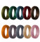 Corato 10 pcs Silikon Ring für Frauen und Männer, Fashion Gummi Ring Bunt Hochzeitsring Verlobungsring Schmuck Größe 49 (15.6)