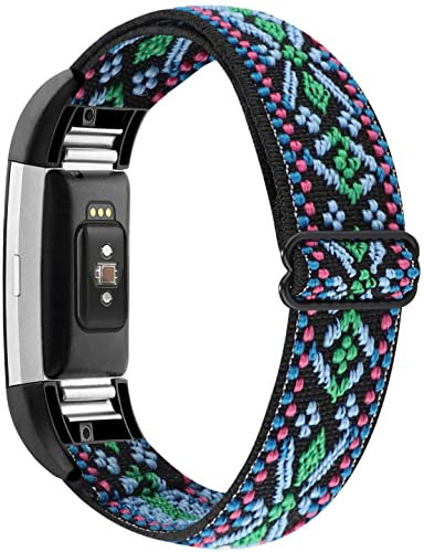 YHC Uhrenarmband für Fitbit Charge 2, atmungsaktives Nylon-Armband für Sport, Nylon
